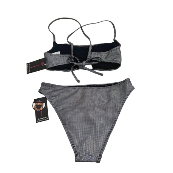 No Boundaries NOBO Hologenic Dot Bikini Set Juniors Size Small 3-5 - Picture 6 of 16